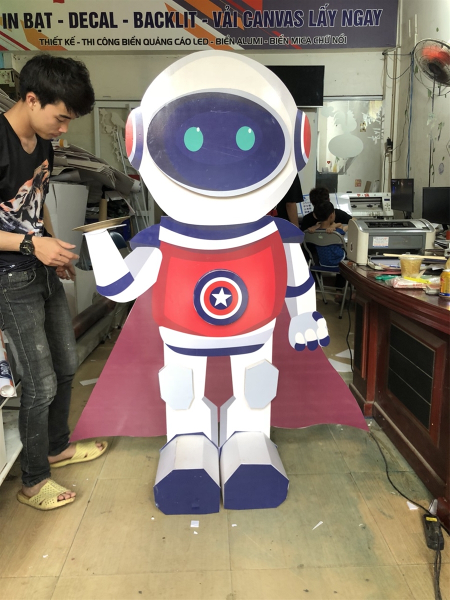 In decal bồi formex hình robot, bảng trao giải tại Từ Liêm, Phú Đô, HN